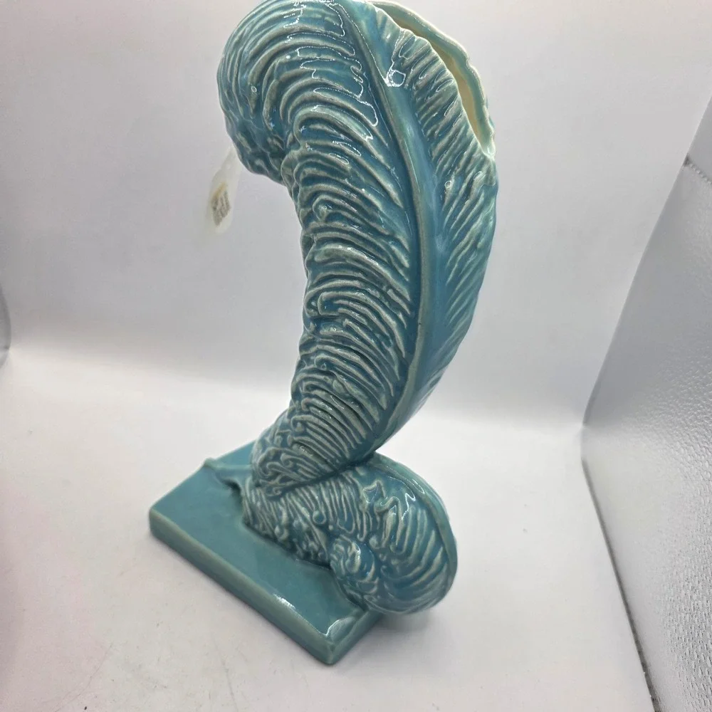 Vintage Royal Haeger Turquoise Figural Bird Vase MCM Art Pottery USA